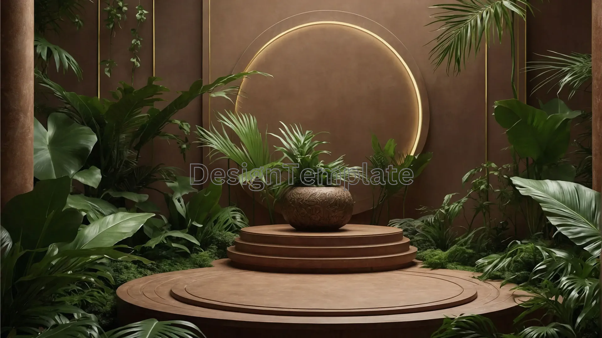 Lush Jungle Podium Texture Image image